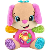 Fisher Price Plush Dog Laugh And Learn Roze Kinderen
