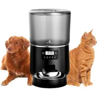 Wadu Automatische voerbak kat en hond 4L - Voerautomaat kat - Zwart - Inclusief Nederlandse Handleiding