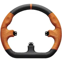 Asetek SimSports GT velg - Gesloten D, leer - oranje, Controller, Zwart, Oranje