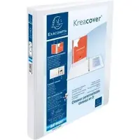 Exacompta Kreacover 30 mm Presentatieringband PP (Polypropeen) A4 4 Ringen Wit 51842E 10 Stuks