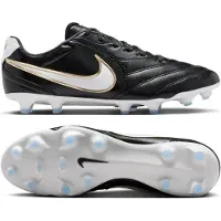 Nike Tiempo Ligera Pro Gras Voetbalschoenen (FG) Zwart Wit Goud