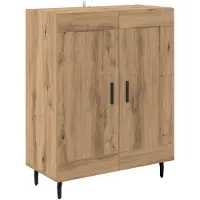 vidaXL Highboard 2 st Artisan Eiken 69,5 x 34 x 180 cm Bewerkt hout