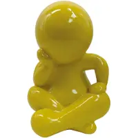PT Living Decoratie Statue Amigo Sitting Large Citrine Yellow