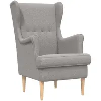 vidaXL Fauteuil Lichtgrijs Bouclé