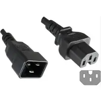 Microconnect PE152018 electriciteitssnoer Zwart 1,8 m C20 stekker C15 stekker