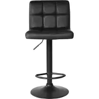 Vdd Zwarte Barstoel - Stijlvol en Verstelbaar - Modern Design - Set van 2