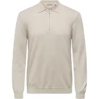 Only & Sons Onswyler life reg half zip polo beige