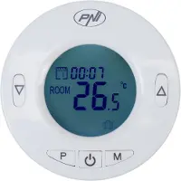 Pni Intelligente thermostaatkop CT25T voor radiatoren, draadloze verbinding met de CT25WIFI hub met internetbesturing, en bediening via de mobiele Tuya Smart-app