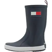 Tommy Hilfiger Regenlaarzen 'RUDY' blauw / kersrood / wit