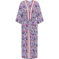 IZIA Kimono crème / blauw / oranje / pink