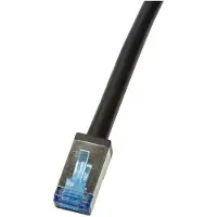 Logilink CQ7123S RJ45 Netwerkkabel, patchkabel CAT 6A S/FTP 30.00 m Zwart Afgeschermd, UV-bestendig, Oliebestendig 1 stuk(s)