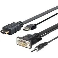 VivoLink Pro HDMI-kabel HDMI - VGA - audio - USB HDMI (M) voor USB, HD-15, mini stereo telefoon 3,5 mm (M) 1 m