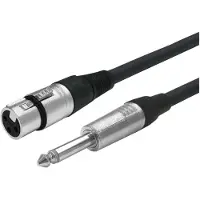 VivoLink XLR F naar Mono Jack 6.35mm - - 3 meter - Zwart - Betrouwbare connector - Duidelijk geluid