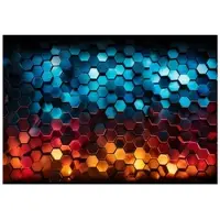 WALLARENA - Fotobehang - 200x140 cm - Hexagonen 3D voor jongens, trends wanddecoratie