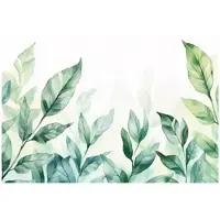WALLARENA - Fotobehang - 300x210 cm - groene bladeren natuur slaapkamer salon vliesbehang