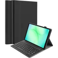 Justin tablet Hoes met Toetsenbord geschikt voor Samsung Galaxy Tab A11 Plus - AZERTY Bluetooth Keyboard Case - Zwart