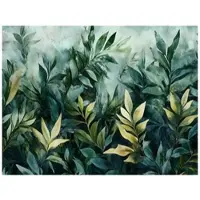 WALLARENA - Fotobehang - 200x140 cm - groene bladeren natuur voor slaapkamer en woonkamer