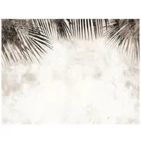 WALLARENA - Fotobehang - 150x105 cm - Betonnen palmbladeren in boho stijl voor keuken, slaapkamer en woonkamer