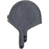 GOBI Cashmere Muts 'Knitted Aviator Cap' grijs