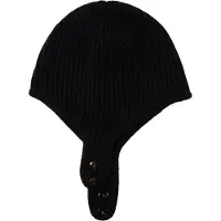 GOBI Cashmere Muts 'Knitted Aviator Cap' zwart