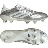 Adidas Copa Pure IV Elite IJzeren-Nop Voetbalschoenen (SG) Zilver Wit Donkergrijs