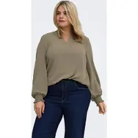 ONLY - CARMETTA L/S V-NECK TOP WVN NOOS - Dames - T-shirt