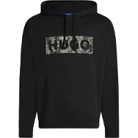 HUGO Sweatshirt 'Necdysis' kaki / zwart