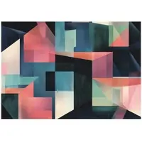 WALLARENA - Fotobehang - 350x250 cm - abstracte kleurrijke fototapete voor slaapkamer en woonkamer van vliesbehang