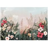 WALLARENA - Fotobehang - 250x175 cm - bloemen, Klaprozen, natuur, wanddecoratie, slaapkamer, woonkamer
