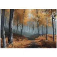 WALLARENA - Fotobehang - 300x210 cm - 3D bos bomen natuur slaapkamer woonkamer vliesbehang
