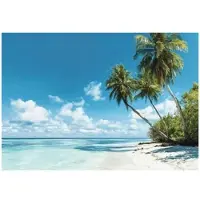 WALLARENA - Fotobehang - 350x250 cm - Strand, zee, palmen, landschap voor slaapkamer en woonkamer