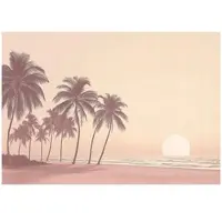 WALLARENA - Fotobehang - 250x175 cm - Fototapete met een strand, palmbomen en natuur voor slaapkamer en salon, vliesbehang