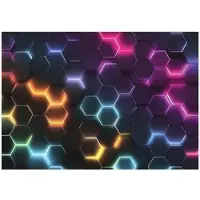 WALLARENA - Fotobehang - 300x210 cm - Hexagonen 3D Gaming Jeugdtapijt