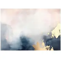 WALLARENA - Fotobehang - 250x175 cm - abstract gouden en grijze fotobehang voor slaapkamer en salon van vliesbehang