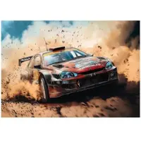 WALLARENA - Fotobehang - 250x175 cm - fotobehang voor jongens met auto en voertuig op vliesbehang