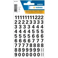 Herma Getallen 10 mm 0-9 watervast folie zwart 1 vel - 10 stuks