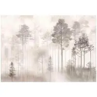 WALLARENA - Fotobehang - 200x140 cm - Vintage bomen natuur voor slaapkamer en woonkamer