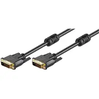 Goobay DVI-D Dual Link monitor kabel - verguld / zwart - 2 meter