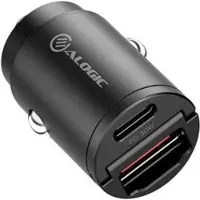 Alogic Rapid Power 30w Autolader 1x, Auto-adapter, Zwart