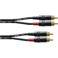 Cordial CFU 3 CC Audio Adapterkabel [2x Cinch-stekker - 2x Cinch-stekker] 3.00 m Zwart