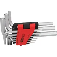 Ks Tools 151.4540 Inbus Haakse schroevendraaierset 1/16 inch, 5/64 inch, 3/32 inch, 1/18 inch, 5/32 inch, 3/16 inch, 1/4 inch, 5/16 inch, 3/8 inch 9-delig