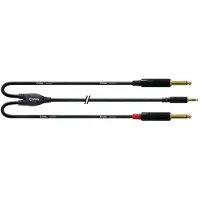Cordial 1,5 m REAN Connector 3,5 mm/ 2 x 6,3 mm Klinke Y-Kabel
