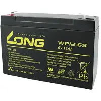 Long WP12-6S Loodaccu 6 V 12 Ah Loodvlies (AGM) (b x h x d) 151 x 99 x 50 mm Kabelschoen 4.8 mm Geringe zelfontlading, Onderhoudsvrij