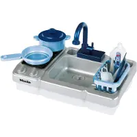 Klein Minikeuken - M/Spoelbak - 42x26x26 cm - Blauw/Goud - - OneSize - Speelkeukens
