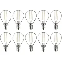 Avide E14 LED Filament Lamp 4.5W - 270lm - 4000K - Neutraal Wit - LED Mini Globe P45 - Vervangt 40W Gloeilamp - 10 stuks