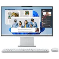 Lenovo Ordinateur de bureau Tout-en-un IdeaCentre AIO 27ARR9 F0HQ008KFR 27" AMD Ryzen 5 16 Go RAM 512 Go SSD Gris nuage