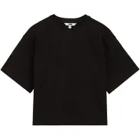 We fashion - Meisjes oversized T-shirt - Oversized - Zwart - Katoen - Maat: 98/104