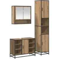 vidaXL Badkamermeubel Set 3 st Artisan Eiken 35 x 37,5 x 188,5 cm