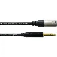 Cordial CFM3MV XLR Adapterkabel [1x XLR-stekker - 1x Jackplug male 6,3 mm] 3.00 m Zwart