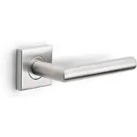 FMB Deurkruk Acantha | geveerd rozet | RVS mat